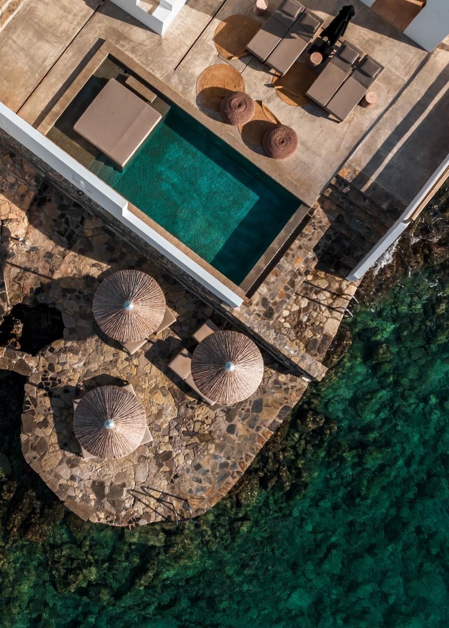 Minos Beach Art Hotel Aerial